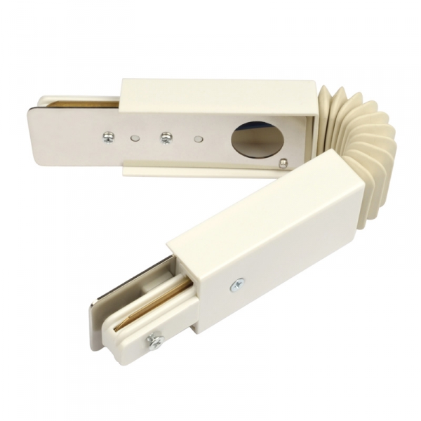 UBX-Q121 K24 WHITE 1 POLYBAG Соединитель для 2-х шинопроводов. Гибкий.Однофазный. Цвет — белый. Упак